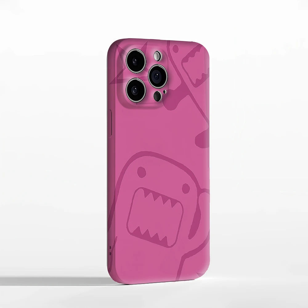 Playful Pink Domo Monsters IPhone17 Must-Haves Phone Case for IPhone 17 16 15 14 13 12 Pro Max Plus Double-layer Back Cover