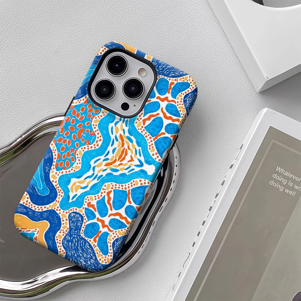 Vibrant Stream IPhone17 Must-Haves Phone Case for IPhone 17 16 15 14 13 12 11 Pro Max Plus Double-layer Back Cover