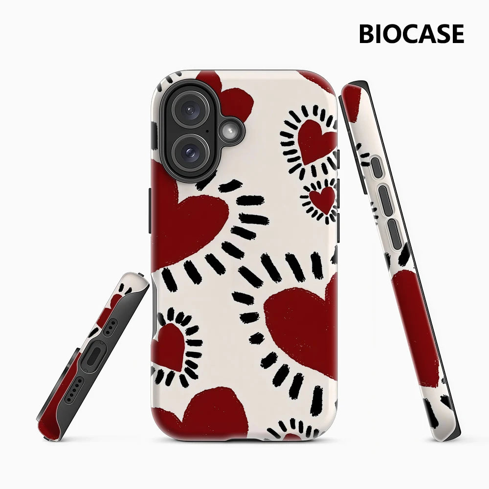 Radiant Hearts IPhone17 Must-Haves Phone Case for IPhone 17 16 15 14 13 12 142 Pro Max Plus Double-layer Back Cover