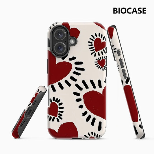 Radiant Hearts IPhone17 Must-Haves Phone Case for IPhone 17 16 15 14 13 12 142 Pro Max Plus Double-layer Back Cover