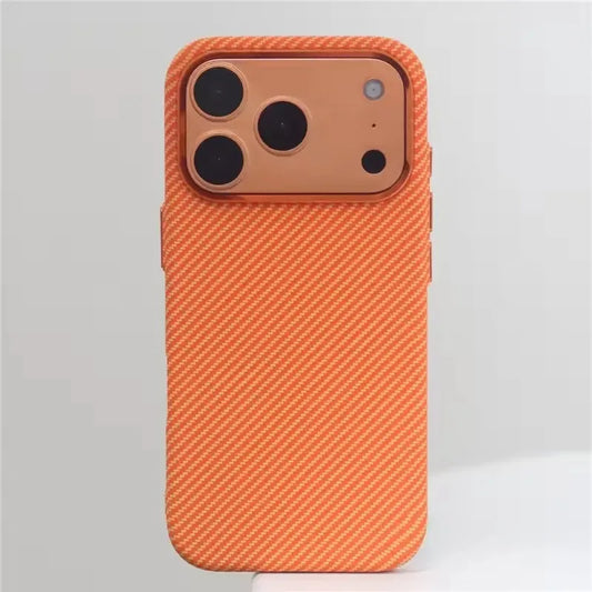 High Quality Carbon Fiber Texture for Magsafe Case For IPhone 17Pro Max 17 Pro Hard Alloy Lens Protection PC Shockproof Cover