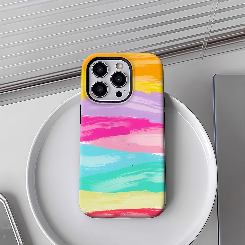 Vibrant Paint Strokes IPhone17 Must-Haves Phone Case for IPhone 17 16 15 14 13 12 11 Pro Max Plus Double-layer Back Cover