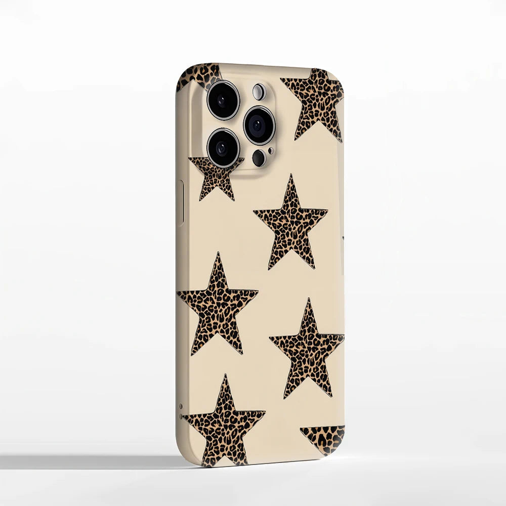 Leopard Print Stars IPhone17 Must-Haves Phone Case for IPhone 17 16 15 14 13 12 Pro Max Plus Double-layer Back Cover