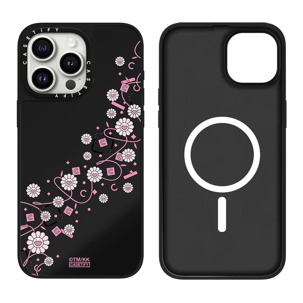 Magnetic Sunflower Series iPhone 17 pro Case Compatible for iPhone 17/16/15 Series Floral Design Mobile Phone Cover