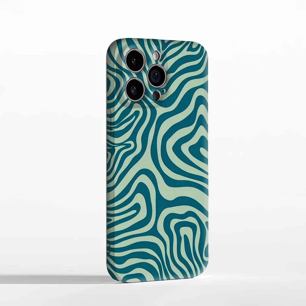 Teal Swirls IPhone17 Must-Haves Phone Case for IPhone 17 16 15 14 13 12 11 Pro Max Plus Double-layer Back Cover