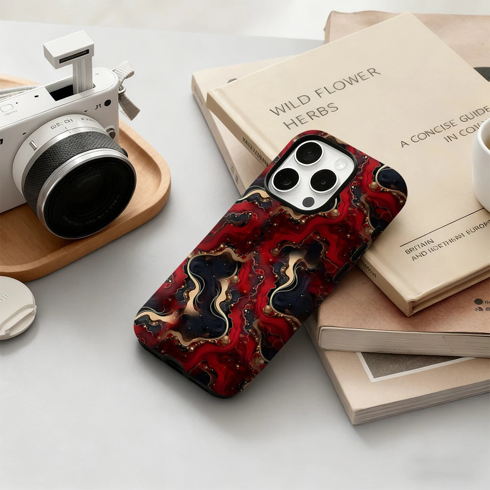 Luxury Waves IPhone17 Must-Haves Phone Case for IPhone 17 16 15 14 13 12 Pro Max Plus Double-layer Back Cover INS