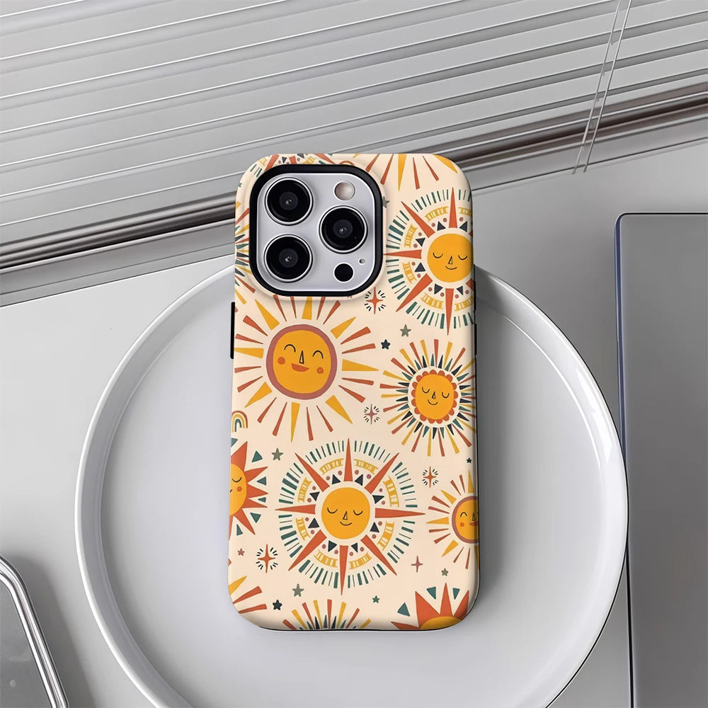 Sunny Faces IPhone17 Must-Haves Phone Case for IPhone 17 16 15 14 13 12 11 Pro Max Plus Double-layer Back Cover