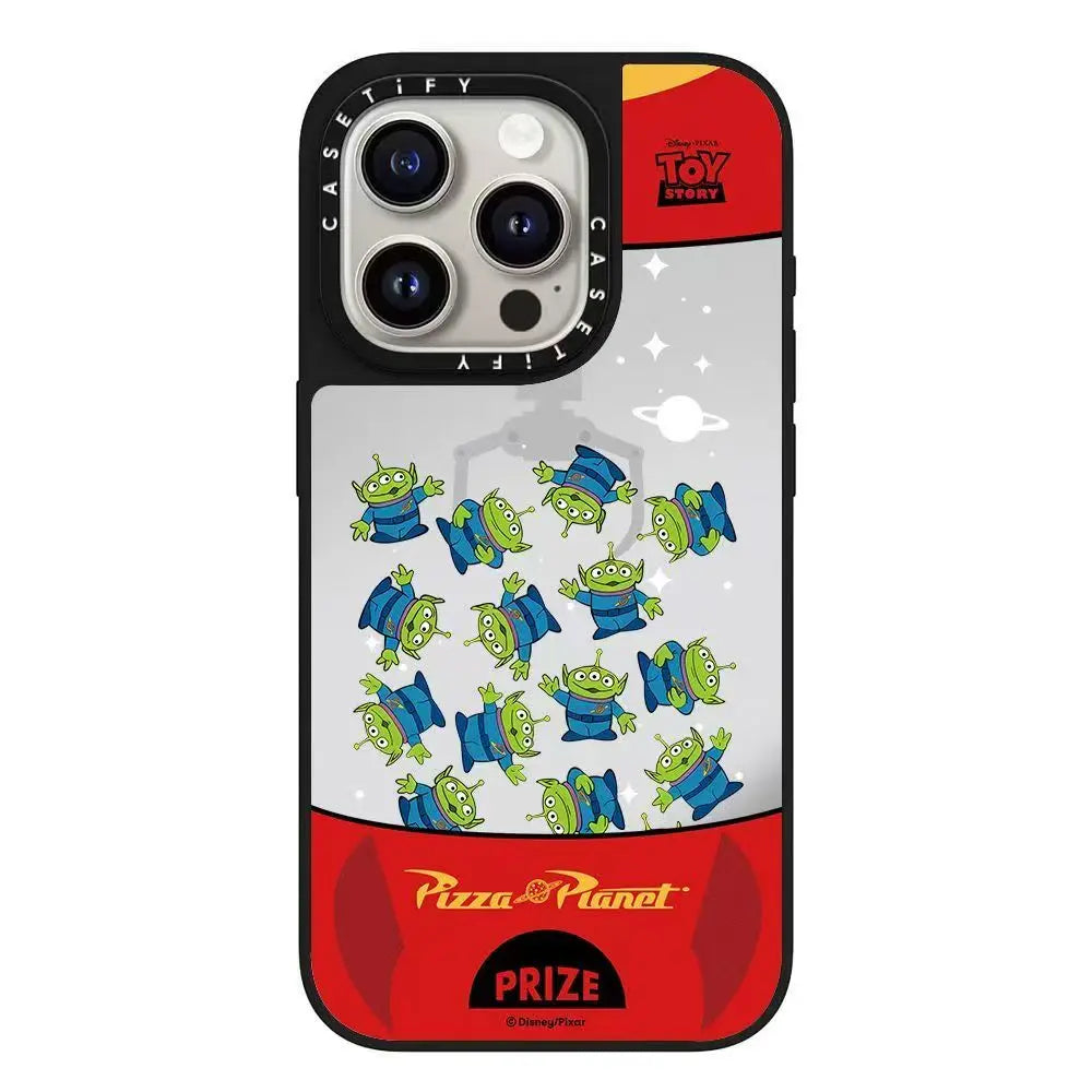 The cartoon toy series iPhone16pro max phone case is compatible for iPhone15/14/13 mirror finishes.