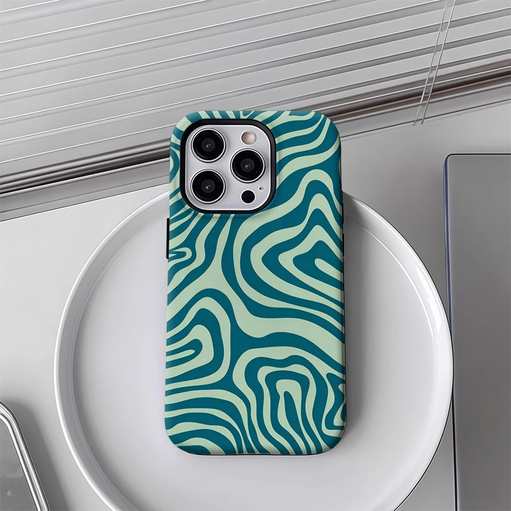 Teal Swirls IPhone17 Must-Haves Phone Case for IPhone 17 16 15 14 13 12 11 Pro Max Plus Double-layer Back Cover