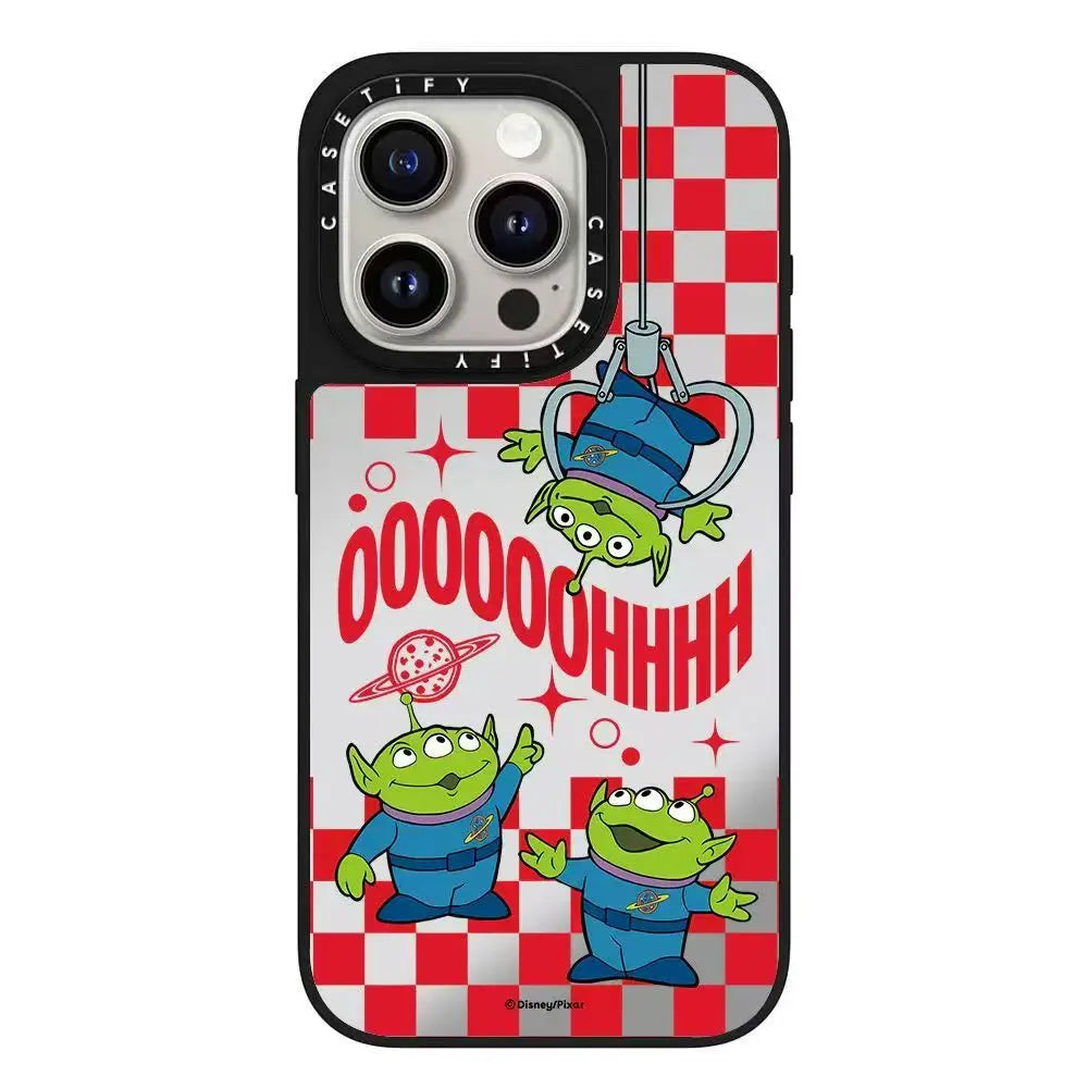The cartoon toy series iPhone16pro max phone case is compatible for iPhone15/14/13 mirror finishes.