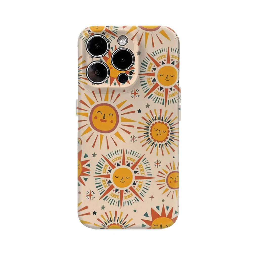 Sunny Faces IPhone17 Must-Haves Phone Case for IPhone 17 16 15 14 13 12 11 Pro Max Plus Double-layer Back Cover