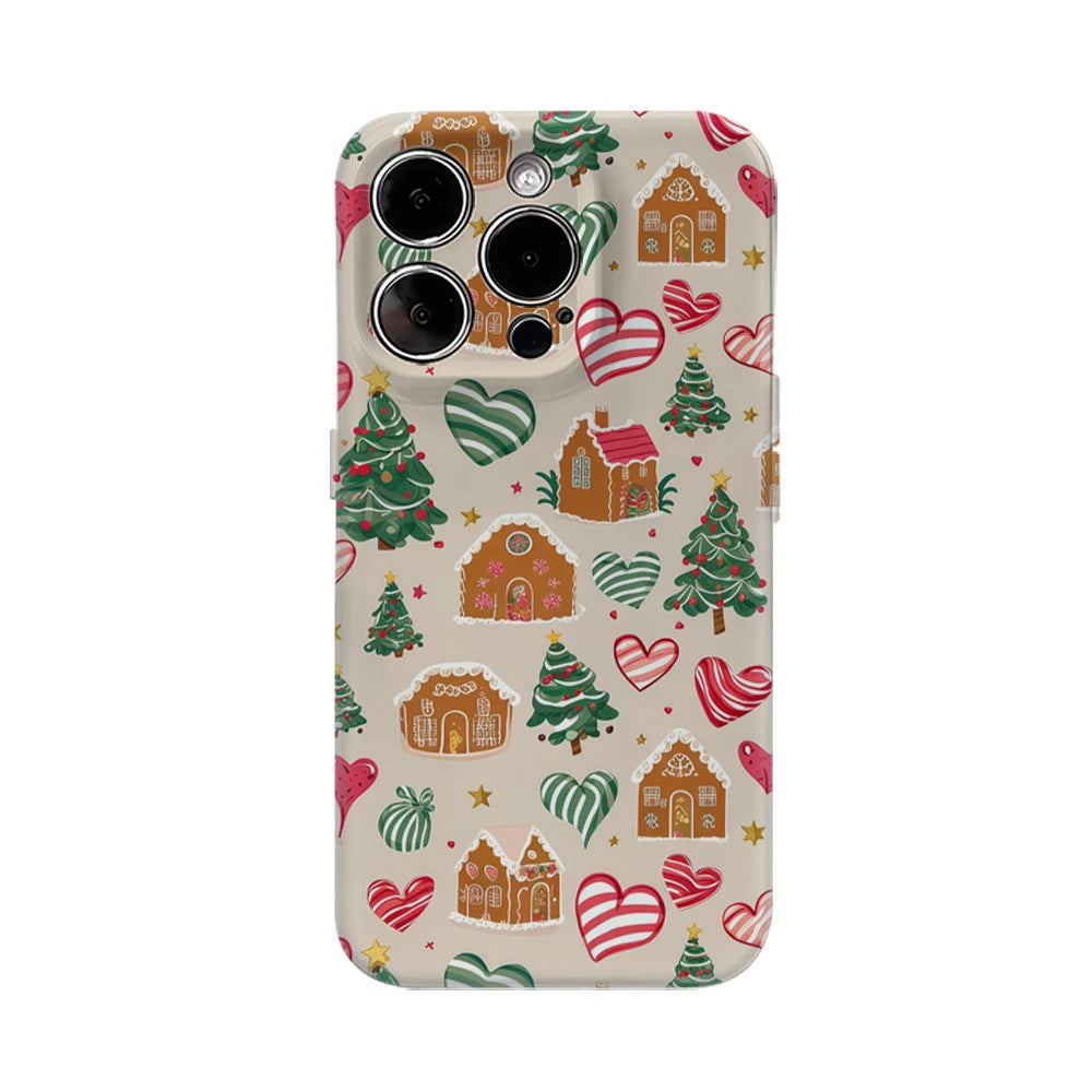 Christmas Gingerbread Pattern IPhone17 Must-Haves Phone Case for IPhone 17 16 15 14 13 12 Pro Max Plus Double-layer Back Cover