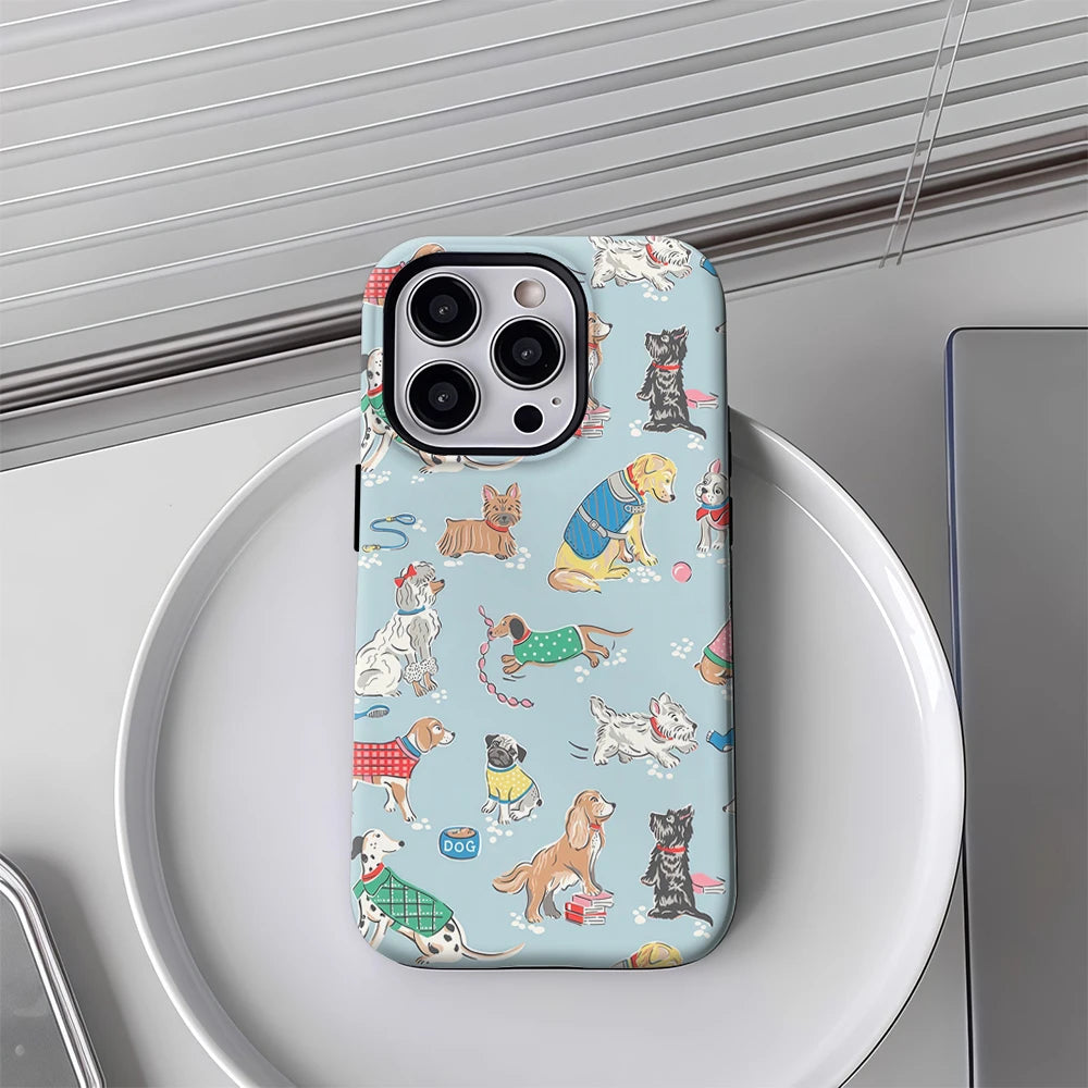 Cute Dog IPhone17 Must-Haves Phone Case for IPhone 17 16 15 14 13 12 Pro Max Plus Double-layer Back Cover