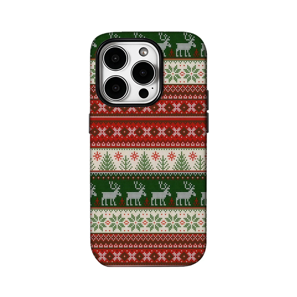 Christmas Elk Party Phone Case for IPhone 16 15 14 13 12 11 X XS XR XSMAX 7 8 Pro Max Plus Double-layer Back Cover