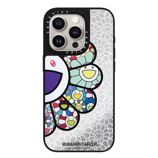 The Sunflower Series iPhone16ProMax phone case is compatible for 15Pro/16Plus Mirror 12 Trendy.