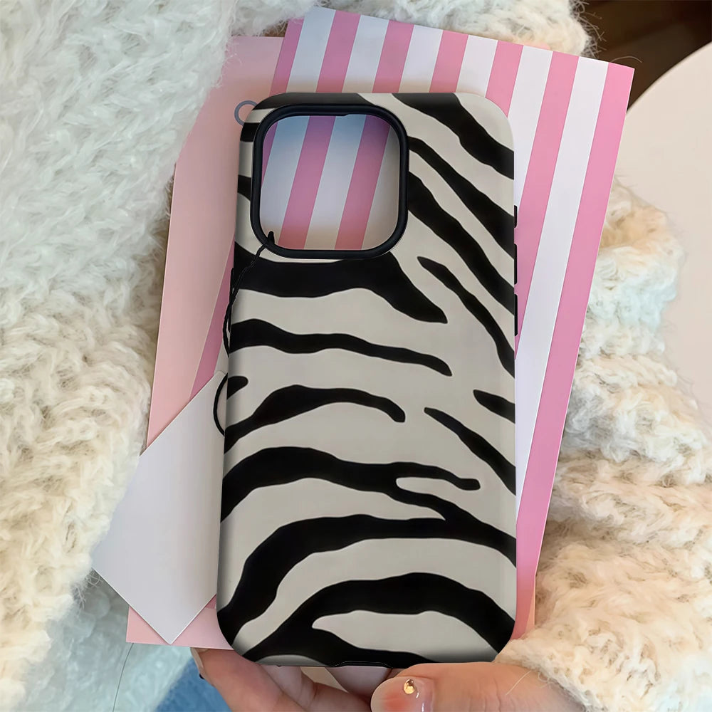 Classic Zebra Stripes IPhone17 Must-Haves Phone Case for IPhone 17 16 15 14 13 12 11 Pro Max Plus Double-layer Back Cover