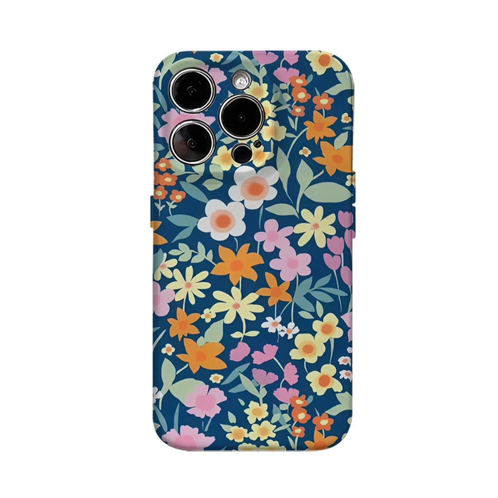 Full Bloom Phone Case for IPhone 16 15 14 13 12 11 X XS XR XSMAX 7 8 Pro Max Plus Double-layer Back Cover