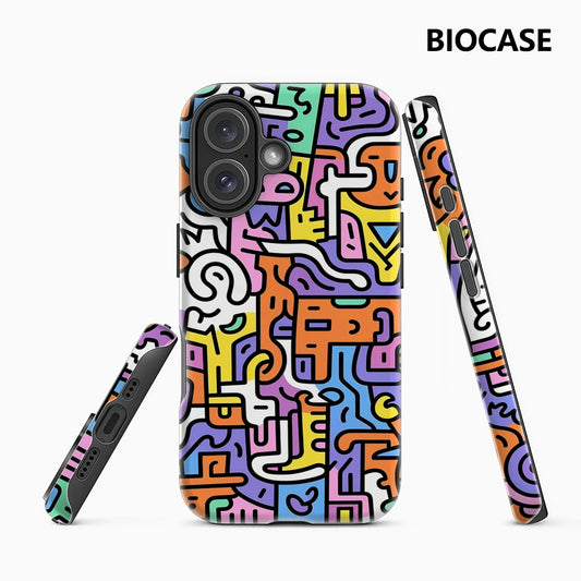 Colorful Abstract Doodle Pattern IPhone17 Must-Haves Phone Case for IPhone 17 16 15 14 13 Pro Max Plus Double-layer Back Cover