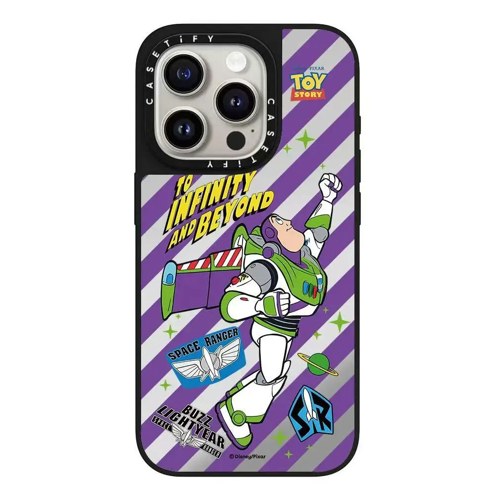 The cartoon toy series iPhone16pro max phone case is compatible for iPhone15/14/13 mirror finishes.