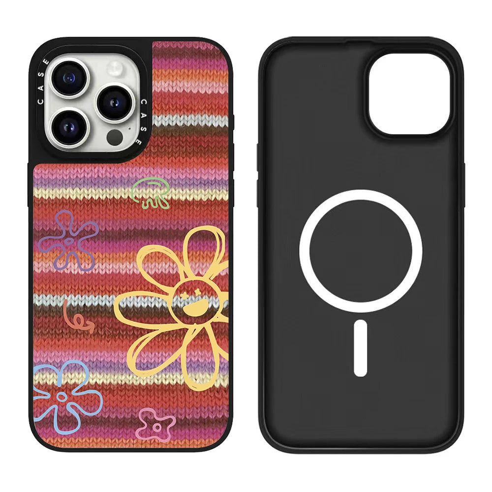 Knitted Magnetic Sweater Series iPhone 17 pro Max Case Compatible for iPhone 17/16/15/14 Series Universal Magnetic Phone Cover