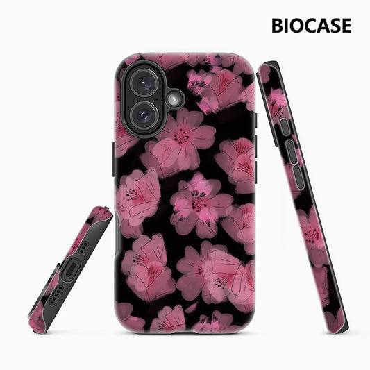 Pink Flowers on Black IPhone17 Must-Haves Phone Case for IPhone 17 16 15 14 13 12 Pro Max Plus Double-layer Back Cover