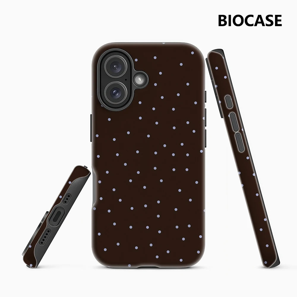 Brown with Light Purple Dots IPhone17 Must-Haves Phone Case for IPhone 17 16 15 14 13 12 Pro Max Plus Double-layer Back Cover