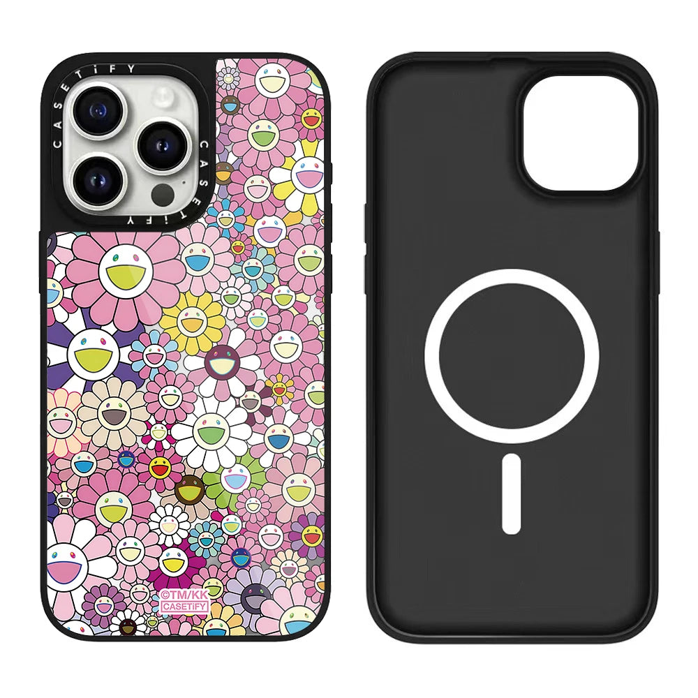 Sunflower Series Crystal Glaze Craft iPhone 17Pro Max Case Compatible for iPhone 17/16/15 - Durable Phone Cover