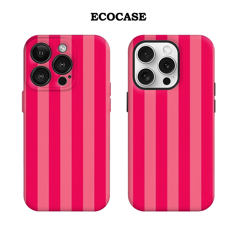 Pink Vertical Stripes IPhone17 Must-Haves Phone Case for IPhone 17 16 15 14 13 12 11 Pro Max Plus Double-layer Back Cover