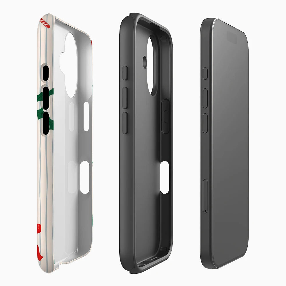 Christmas Elements Stripes IPhone17 Must-Haves Phone Case for IPhone 17 16 15 14 13 12 Pro Max Plus Double-layer Back Cover