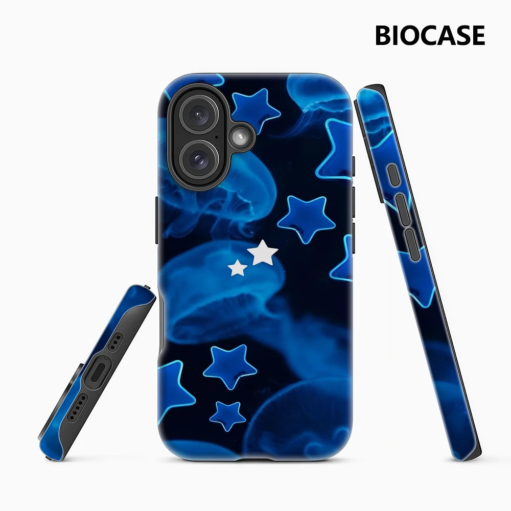 Blue Jellyfish & Stars IPhone17 Must-Haves Phone Case for IPhone 17 16 15 14 13 12 11 Pro Max Plus Double-layer Back Cover
