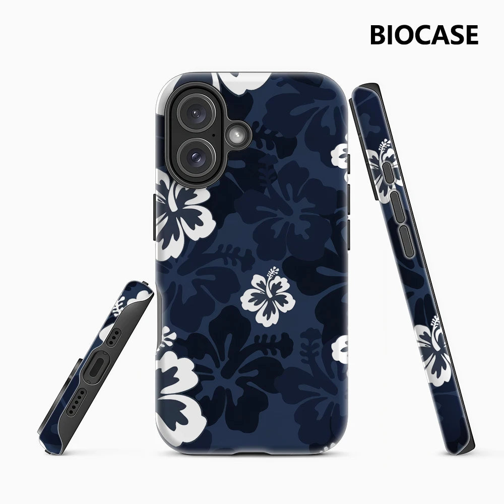 Blue Hibiscus IPhone17 Must-Haves Phone Case for IPhone 17 16 15 14 13 12 15 Pro Max Plus Double-layer Back Cover