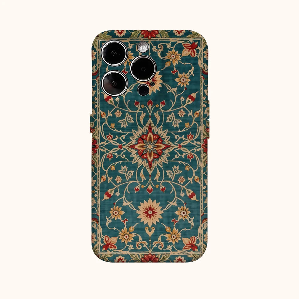 Retro Turkish Persian Style Phone Case for IPhone 16 15 14 13 12 11 X XS XR XSMAX 7 8 Pro Max Plus Double-layer Back Cover