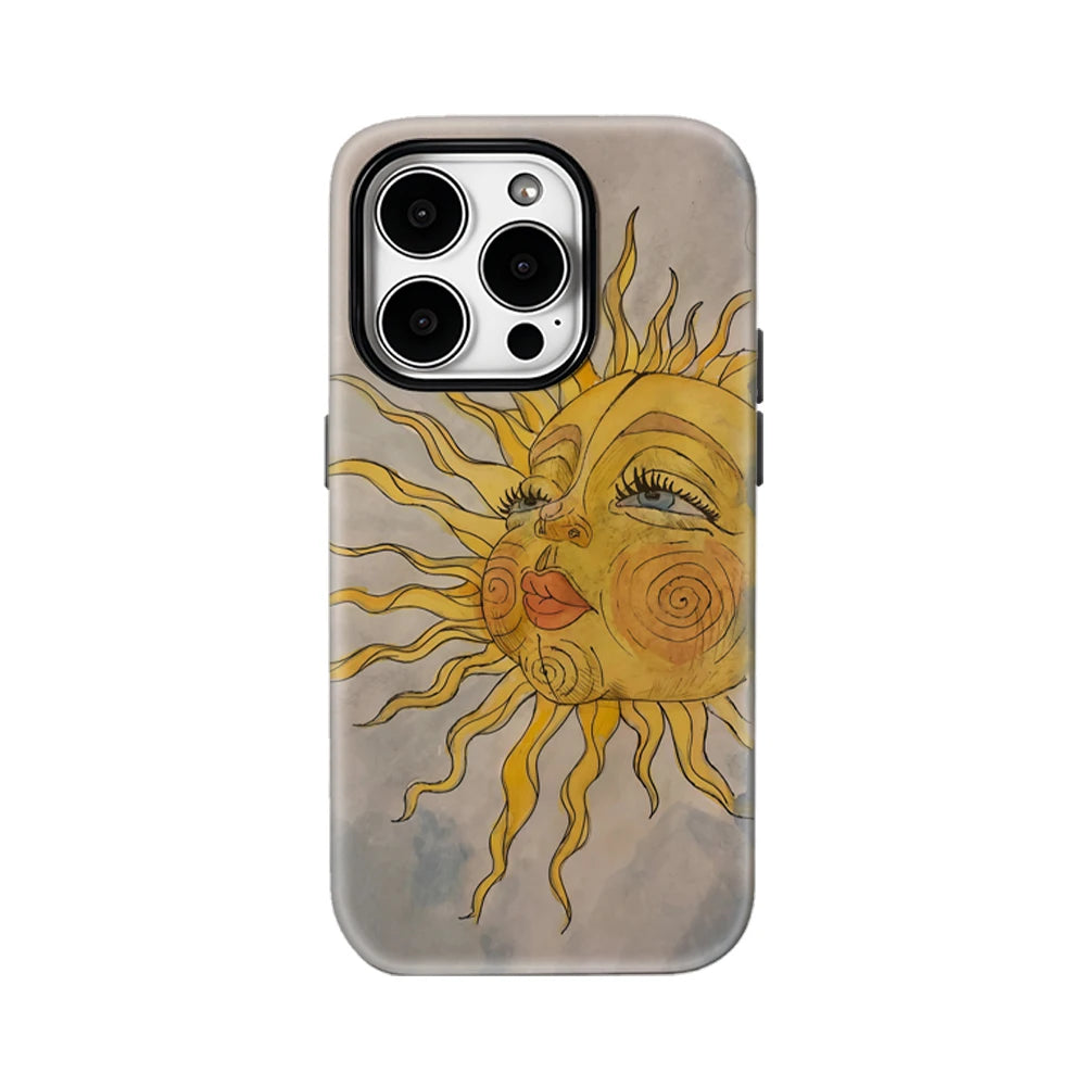 Mr Sun Phone Case for IPhone 16 15 14 13 12 11 X XS XR XSMAX 7 8 Pro Max Plus Double-layer Back Cover