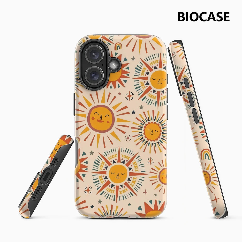 Sunny Faces IPhone17 Must-Haves Phone Case for IPhone 17 16 15 14 13 12 11 Pro Max Plus Double-layer Back Cover