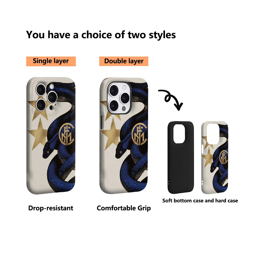 I-Inter M-Milan 117th IPhone17 Must-Haves Phone Case for IPhone 17 16 15 14 13 12 11 Pro Max Plus Double-layer Back Cover