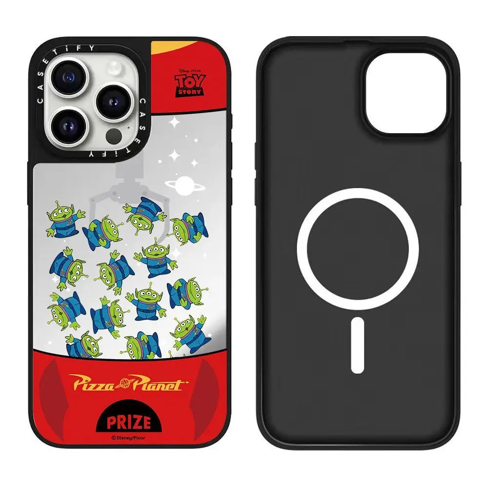The cartoon toy series iPhone16pro max phone case is compatible for iPhone15/14/13 mirror finishes.