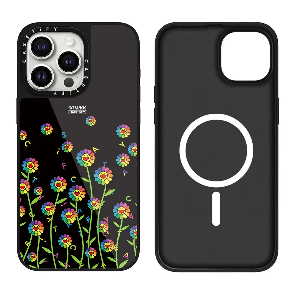 Sunflower Series Crystal Glaze Craft iPhone 17Pro Max Case Compatible for iPhone 17/16/15 - Durable Phone Cover