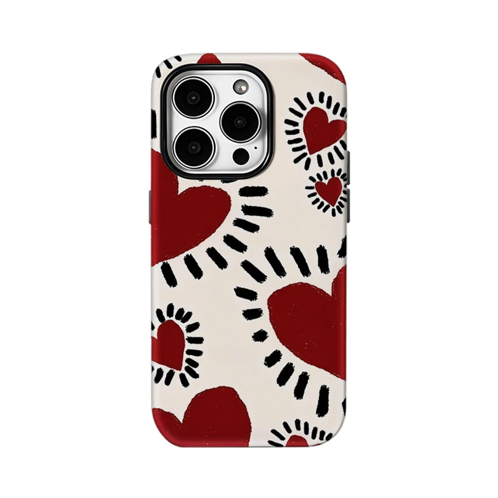 Radiant Hearts IPhone17 Must-Haves Phone Case for IPhone 17 16 15 14 13 12 142 Pro Max Plus Double-layer Back Cover