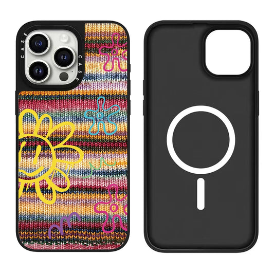 Knitted Magnetic Sweater Series iPhone 17 pro Max Case Compatible for iPhone 17/16/15/14 Series Universal Magnetic Phone Cover