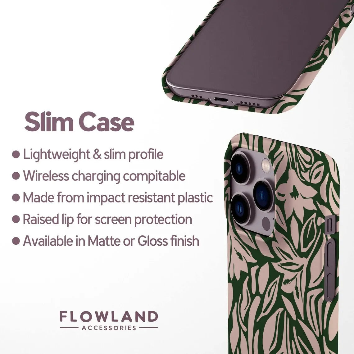 Luxury Full-screen Floral Pattern Design Phone Case for iPhone 17 16 15 14 13 12 11 Air Pro Max Plus Luxury Double-layer Cover
