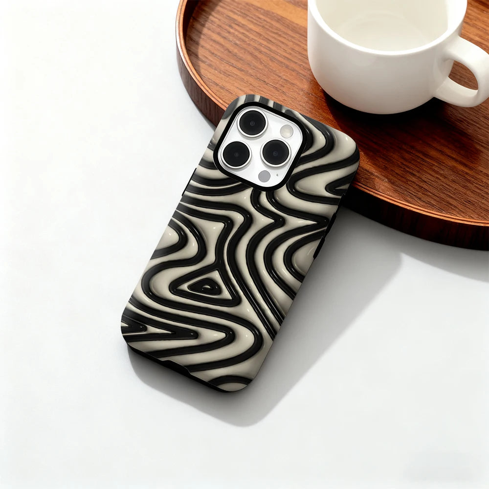 Swirl Art IPhone17 Must-Haves Phone Case for IPhone 17 16 15 14 13 12 Pro Max Plus Double-layer Back Cover INS