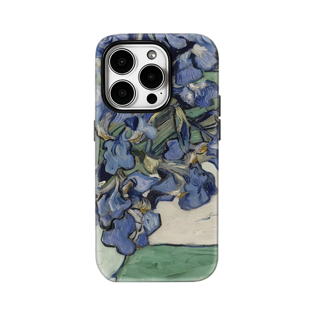 Blue Irises IPhone17 Must-Haves Phone Case for IPhone 17 16 15 14 13 12 16 Pro Max Plus Double-layer Back Cover